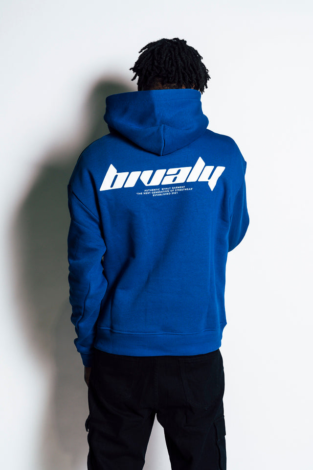 Bivaly Hoody Cobalt Blue - With Back Logo