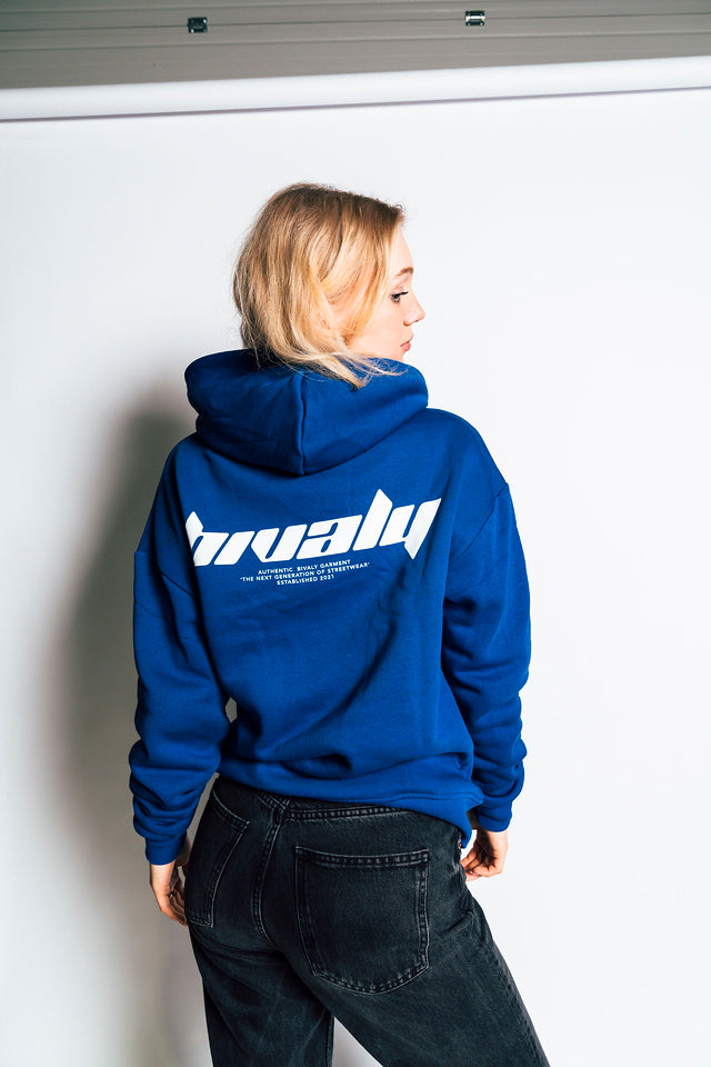 Bivaly Hoody Cobalt Blue - With Back Logo