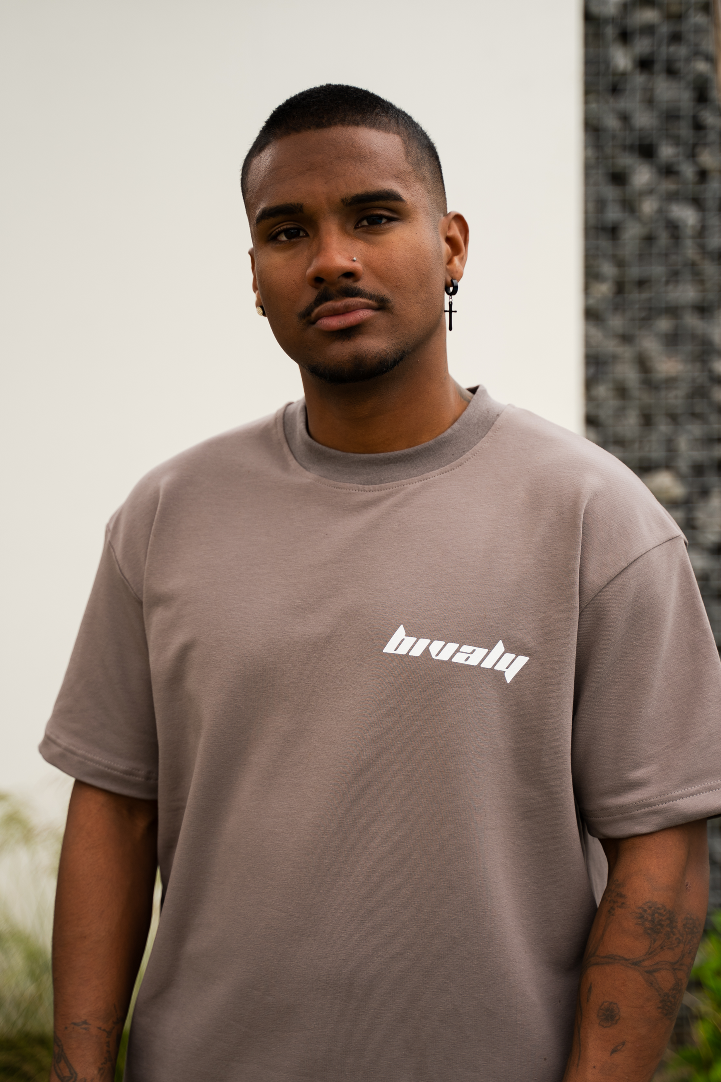 Bivaly Premium Logo Tee Taupe